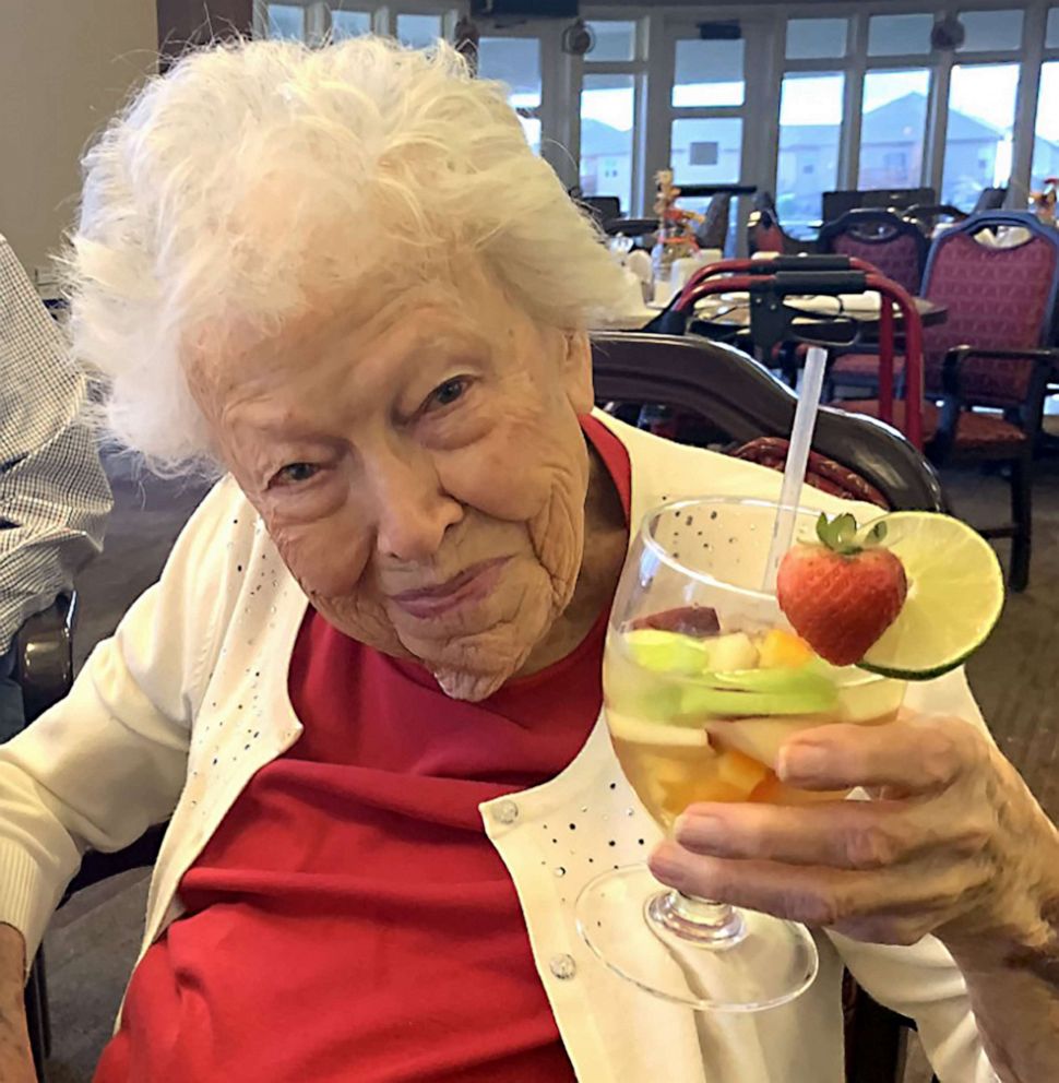 PHOTO: Bailey said there's no secret to her longevity. The 102-year-old said in addition to staying active, she also likes to enjoy the occasional happy hour.