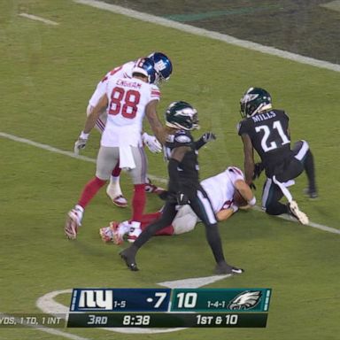 VIDEO: Giants quarterback epic run falls just short