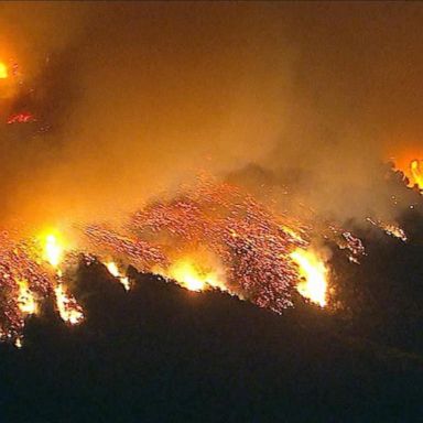 VIDEO: Fire breaks out near Getty Center in Los Angeles