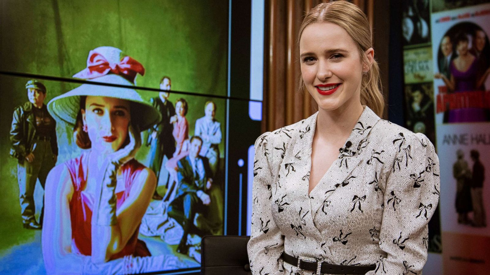 PHOTO: Rachel Brosnahan appears on "Popcorn with Peter Travers" at ABC News studios, December 3, 2019, in New York City.