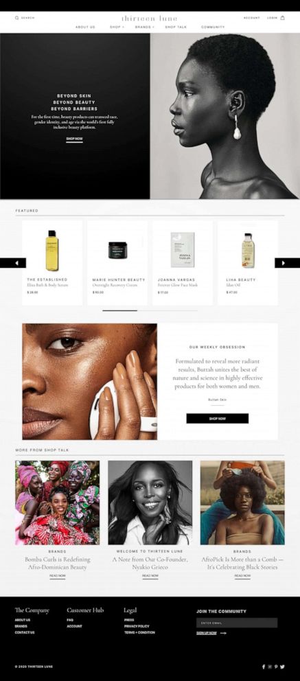 Thirteen Lune is an online destination grounded in celebrating Black and Brown-owned beauty brands.