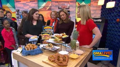 VIDEO: Ginger Zee and Sara Haines celebrate National Soft Pretzel Month.