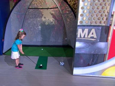 VIDEO: Little Riley has been teeing off since she was just one and a half years old.