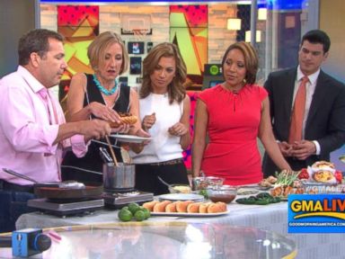 VIDEO: Ginger Zee, Mara Schiavocampo, and Gio Benitez ring in summer with some out-of-the-park hot dog recipes.