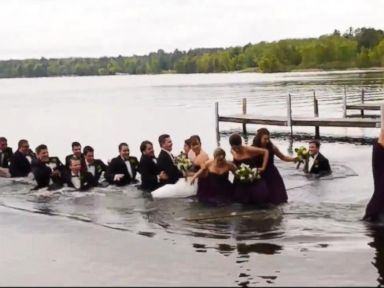 VIDEO: Wedding Party Makes Splash Before Ceremony