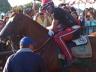 VIDEO: Steve Coburn and Perry Martin's horse will try to become the 12th winner of the Triple Crown.