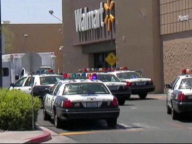 VIDEO: The suspects killed themselves after killing two police officers and a Walmart shopper.