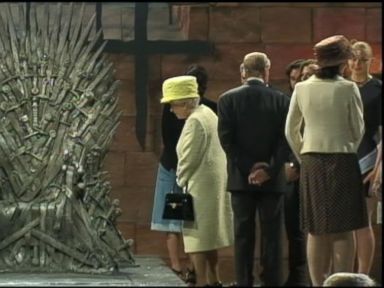 VIDEO: The Queen toured the "Game of Thrones" set in Belfast, Northern Ireland.