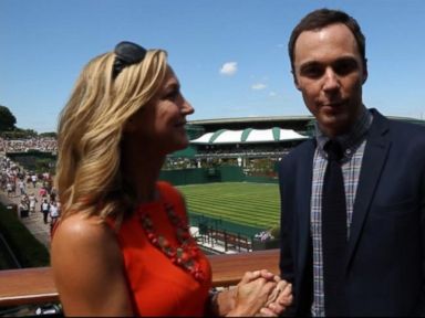 VIDEO: Lara Spencer goes behind the scenes at the world's oldest tennis tournament, and bumps into Emmy-winner Jim Parsons.