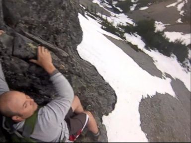 VIDEO: The stranded climber called 911 after he got stuck 5,000 feet up in the mountains in Washington.