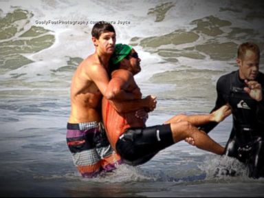 VIDEO: Steve Robel was attacked by a great white shark while surfing at Manhattan Beach.