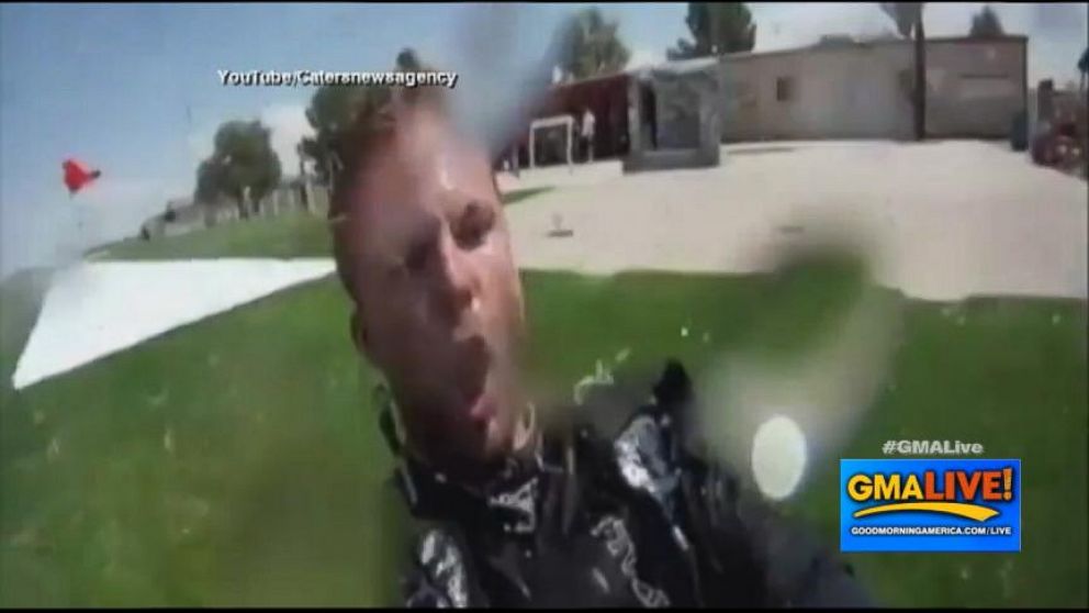 Daredevil Skydives Onto Slip N Slide Video Abc News