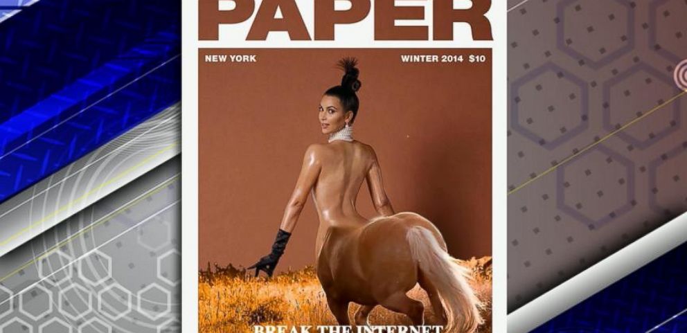 992px x 481px - Kim Kardashian's History With Showing Nudity in Magazines - ABC News