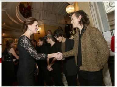 VIDEO: Harry Styles Meets Kate Middleton at Royal Variety Performance