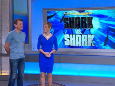 VIDEO: 'Shark Tank' Hosts Face Off in 'GMA' Coffee Cart Competition 