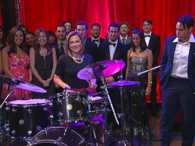 VIDEO: Ginger Zee Takes on 'Whiplash' Drummer