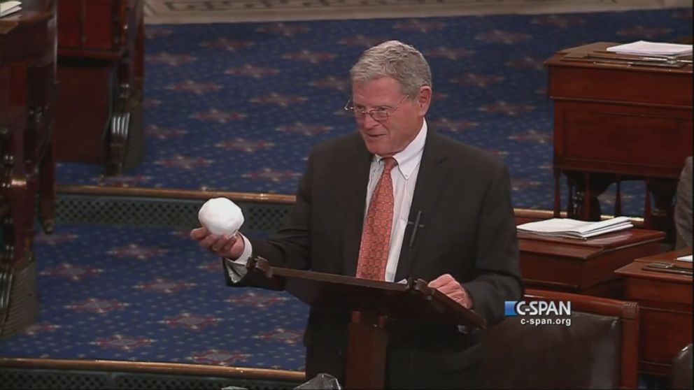 Snowball Thrown on Senate Floor to Debunk Climate Change Video - ABC News