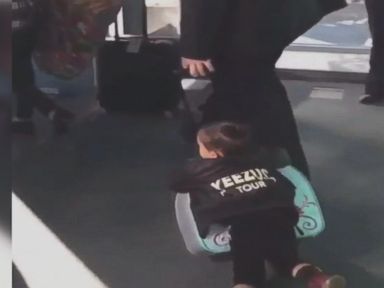 VIDEO: North West Gets Pulled Through Airport on 'Frozen' Suitcase