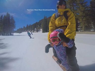 VIDEO: Tiny Toddler Has Crazy Snowboarding Skills