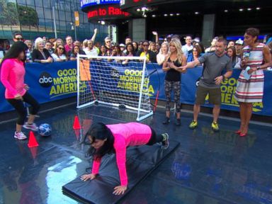 VIDEO: Chris and Heidi Powell Kick Off 'GMA Training Together Challenge'