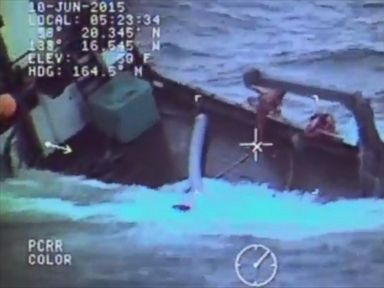 VIDEO: Coast Guard Saves Crew of Sinking Boat: Caught on Tape