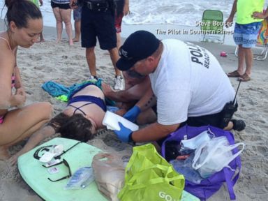 VIDEO: The shark severely injured the 12-year-old girl on the North Carolina coast.