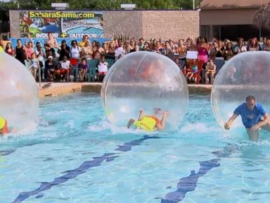 VIDEO: Water Ball Racing Is Wacky, Wild Way to Cool Down