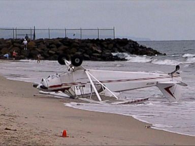 VIDEO: Single-Engine Plane Crashes on California Beach