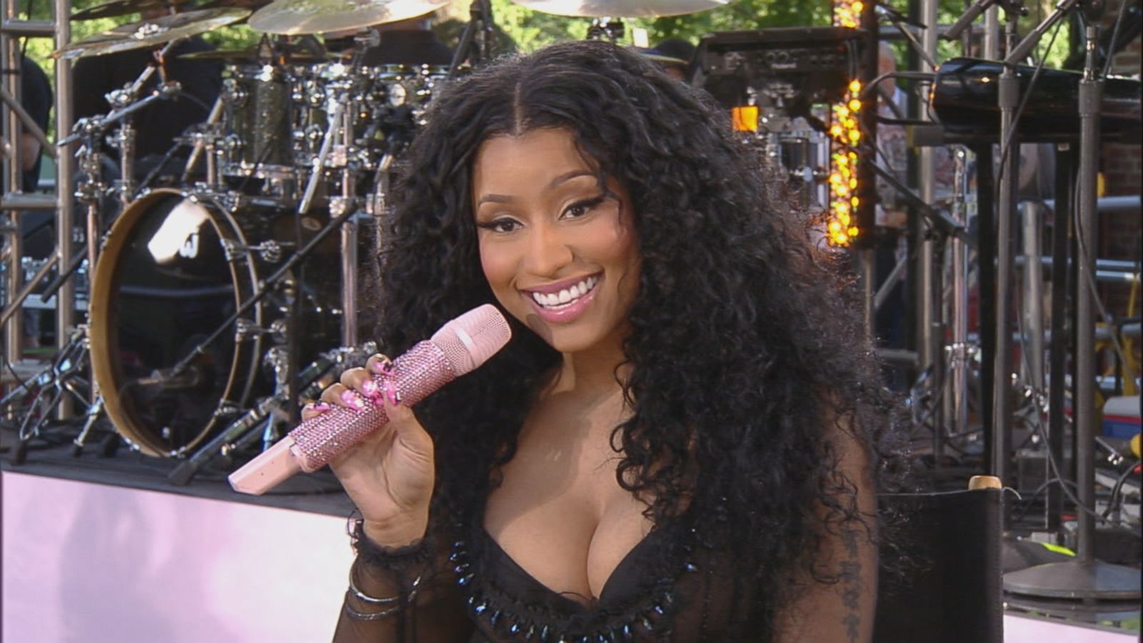 Nicki Minaj Slips Into Satin Gown & Sandals at MTV VMAs Afterparty