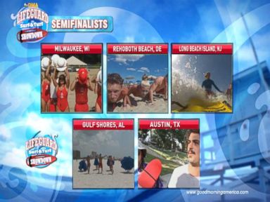 VIDEO: 'GMA' Lifeguard Surf & Turf Showdown: Vote for Your Favorite Team