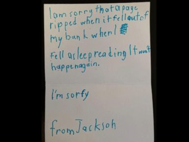 VIDEO: The Toronto Public Library received the note in the book drop from a boy named Jackson.