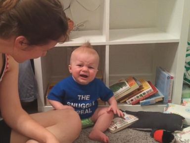 VIDEO: Bookworm Baby Cries Every Time A Book Ends