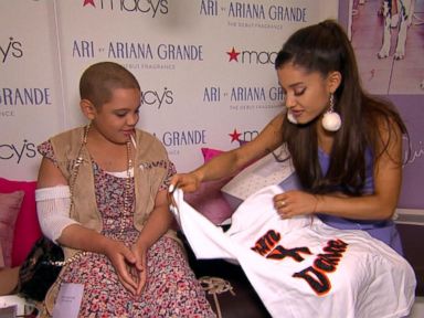 VIDEO: Ariana Grande Grants Wish of Girl With Cancer