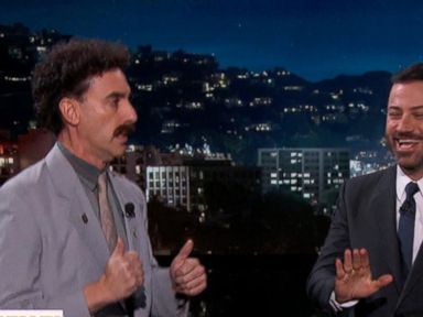 VIDEO: Sascha Baron Cohen Surprises Jimmy Kimmel as Borat