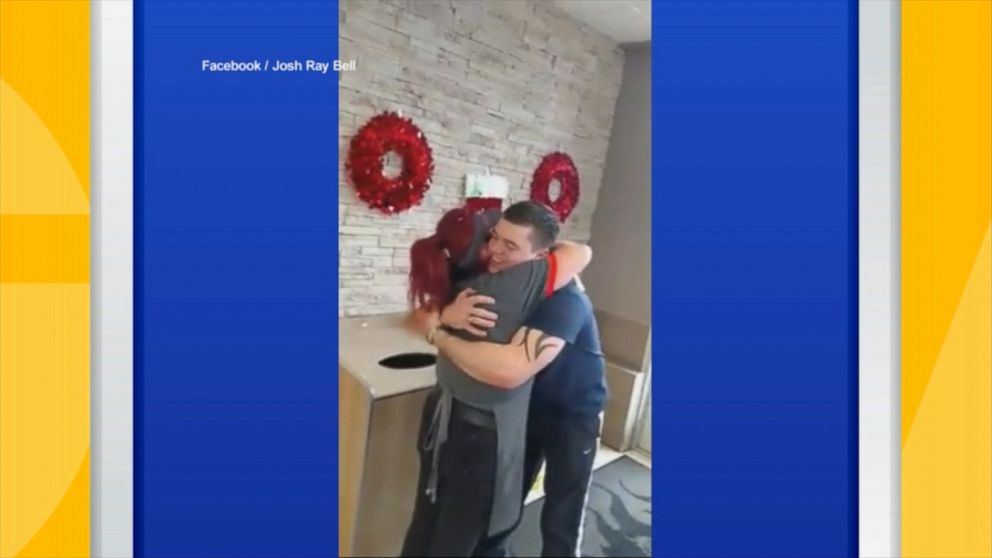 VIDEO: Nancy Martin was working at a South Carolina Burger King when her son, a sailor in the U.S. Navy, surprised her with open arms.