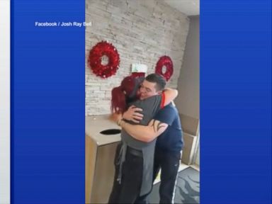 VIDEO: Nancy Martin was working at a South Carolina Burger King when her son, a sailor in the U.S. Navy, surprised her with open arms.