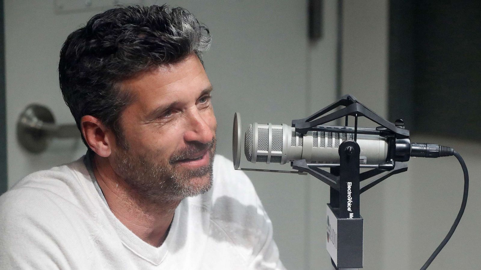 PHOTO: ABC Radio - 7/10/19 - Dan Harris interviews Patrick Dempsey for the podcast "10% Happier with Dan Harris."(Walt Disney Television/Lou Rocco) PATRICK DEMPSEY