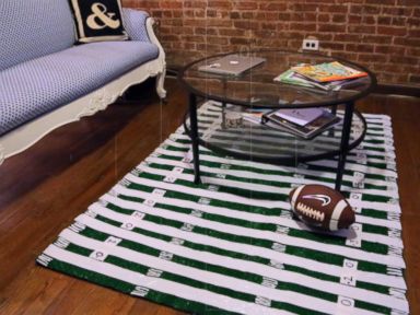 VIDEO: DIY Football Field Rug for Super Bowl Sunday