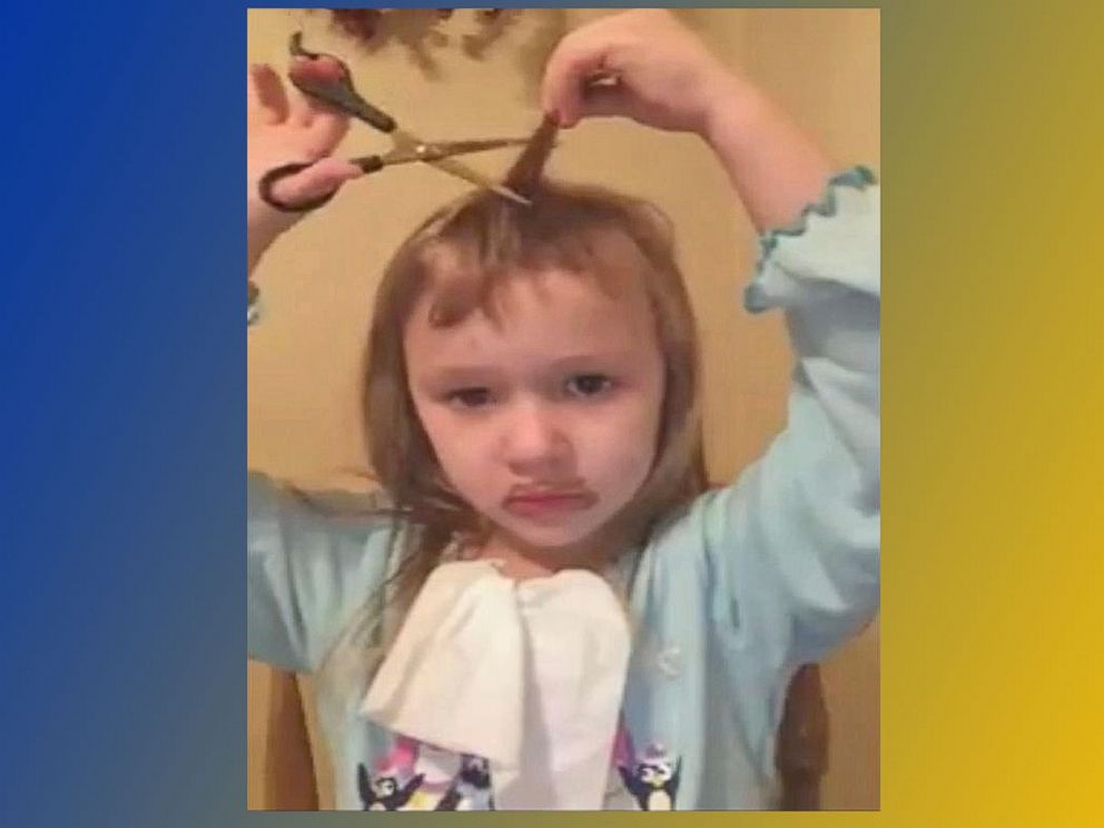 Little Girl Chops Her Hair Off After