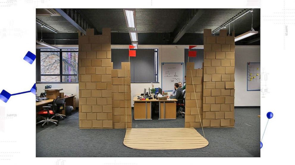 Coworkers Built A 10 Foot Tall Cardboard Castle In Office Abc News