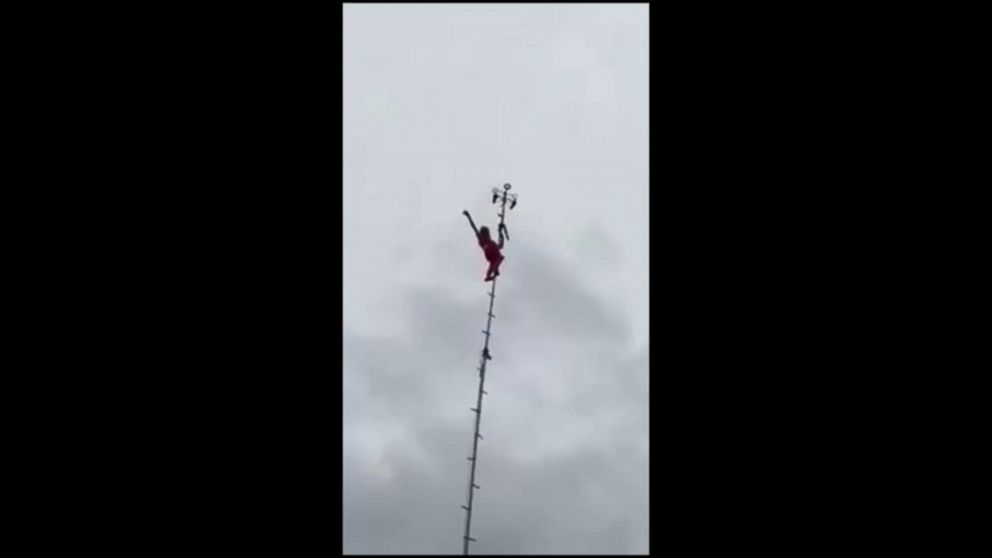 VIDEO: 80-Year-Old Dare Devil Grandma Hangs 100 Feet in the Air