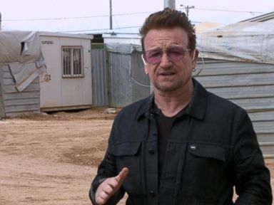 VIDEO: Bono Appears Live on 'GMA' From Refugee Camp in Jordan