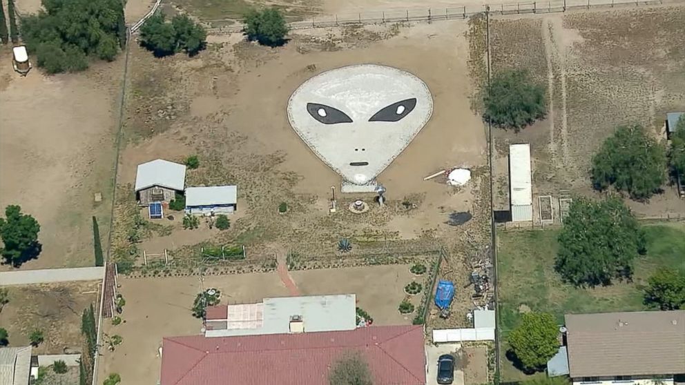 There's a Large Alien in This California Backyard Video ABC News