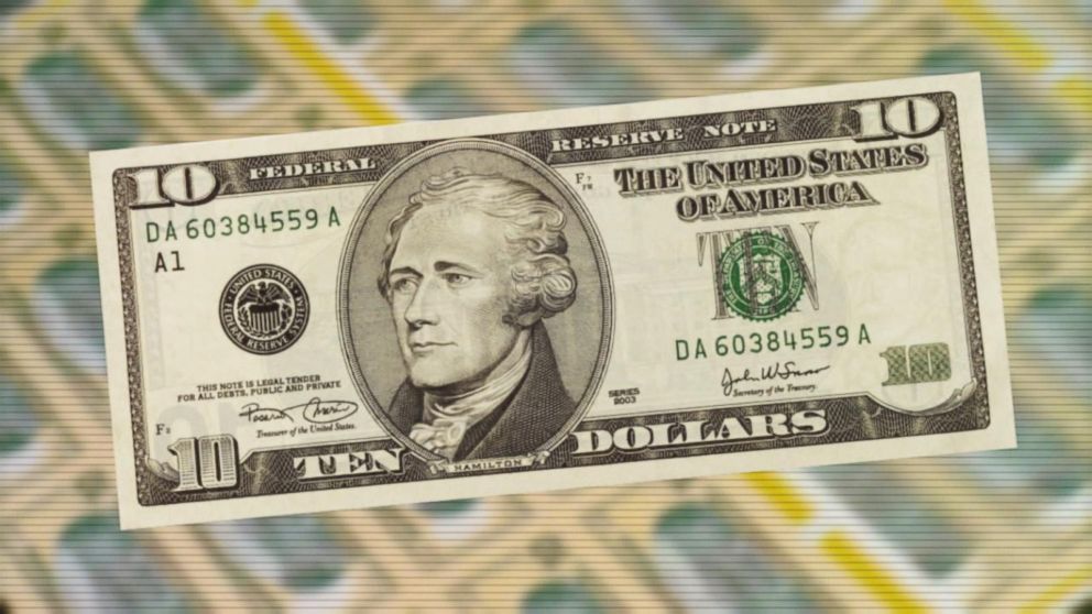Alexander Hamilton 10 Dollar Bill