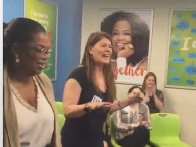 VIDEO: Oprah Winfrey Surprises Weight Watchers Members