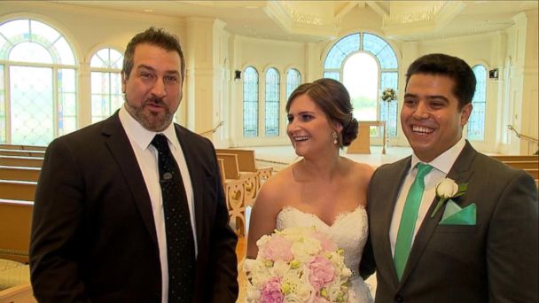 Joey Fatone Chats With Newlyweds After Their Magical Disney Wedding Video Joey Fatone Chats With Newlyweds After Their Magical Disney Wedding