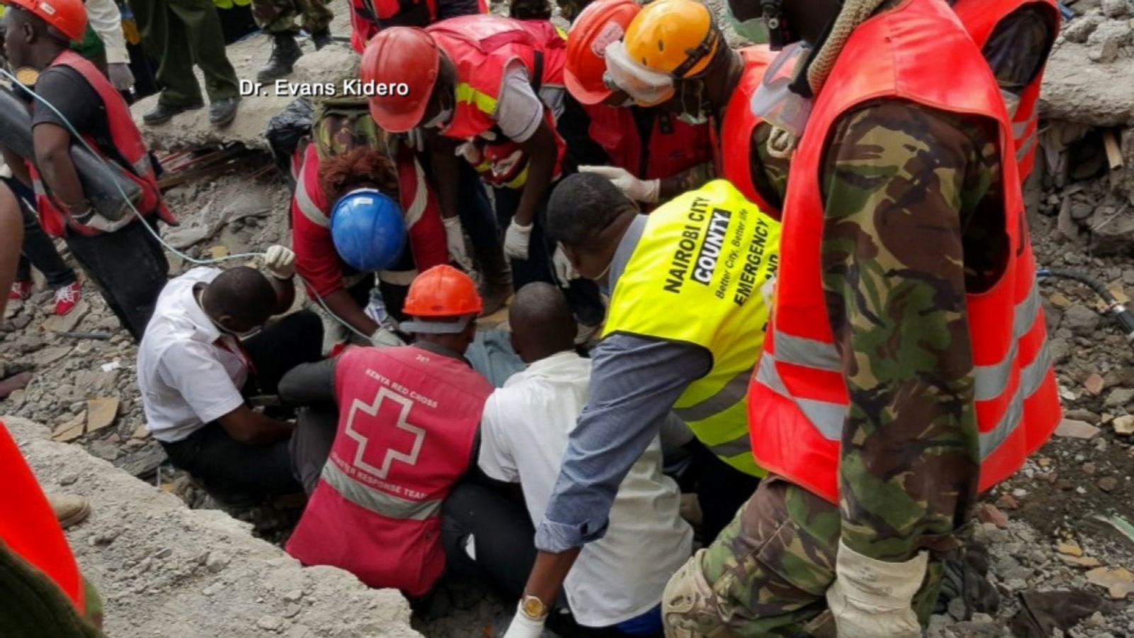 Video Shows Kenyan Woman Being Rescued From Rubble - Good Morning America