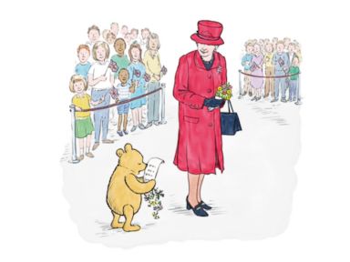 VIDEO: Winnie-the-Pooh, one of the most iconic children's characters of all time, is celebrating his 90th birthday and sharing it with Her Majesty Queen Elizabeth II, who also turned 90 this year.