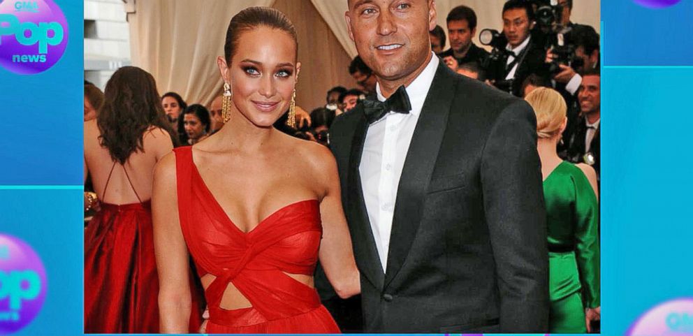 Derek and Hannah Jeter step out with baby girl