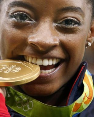 VIDEO: Simone Biles Captures First Individual All-Around Gold